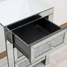 Celina sidebord/nattbord- Speil & Krsytaller - 3 skuffer thumbnail