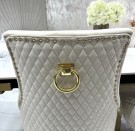 Mallorca stol – Beige velour & Gull rustfritt stål - Klassisk ring bak thumbnail