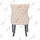 Manhattan spisestol- Lys beige velour- Sort ben thumbnail