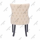 Manhattan spisestol- Lys beige velour- Svart ben thumbnail