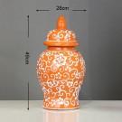 Ember vase/urne - Orange & Hvit - M thumbnail