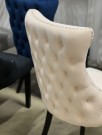 Manhattan spisestol- Lys beige velour- Svart ben thumbnail