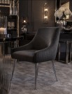 Orlando stol - Dark grey & Sølv rustfritt stål bein thumbnail
