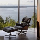 Comfort lenestol med fotskammel - Top grain leather/Skinn - Brun thumbnail