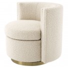  Elegance stol - Beige - Gull swivel base i rustfritt stål  thumbnail