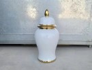 Glamour Urne/Vase- Beige & gull -H 38 cm thumbnail