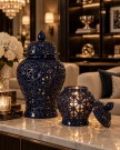  Venice vase/urne - Marineblå - M thumbnail