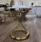 Milano sidebord - Ø 50 cm -stein plate&Gull rustfritt stål understell thumbnail