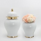 Glamour Urne/Vase- Beige & gull -H 47 cm thumbnail