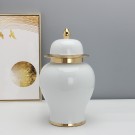 Glamour Urne/Vase- Beige & gull -H 47 cm thumbnail