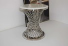 Milano sidebord - Ø 50 cm -stein plate& Sølv rustfritt stål understell thumbnail