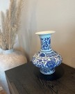 Glamour vase - H 27 cm - Hvit og blå - Flower thumbnail