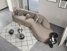 BAX SOFA - Beige boucléstoff & Gull ben  thumbnail