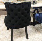 Manhattan spisestol- Sort velour- Sort ben thumbnail