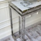 Lion konsollbord - Sølv rustfritt stål & Sort steinplate  - 120 cm thumbnail