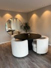  Elegance stol - Beige - Gull swivel base i rustfritt stål  thumbnail