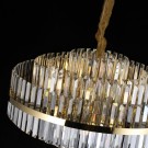 Houston lysekroner Ø80 - 3 rader - Gull rustfritt stål & Ekte k9 krystal thumbnail