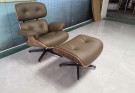 Comfort lenestol med fotskammel - Top grain leather/Skinn - Brun thumbnail