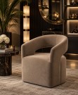 Las Vegas stol - Taupe velour  thumbnail