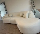 BAX SOFA - Beige boucléstoff & Gull ben  thumbnail