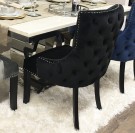Manhattan spisestol- Sort velour- Sort ben thumbnail