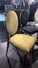 Phoenix stol - Grønn italiensk fløyel & Gull rustfritt stål ben thumbnail