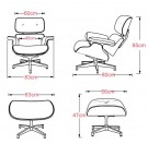 Comfort lenestol med fotskammel - Top grain leather/Skinn - Brun thumbnail