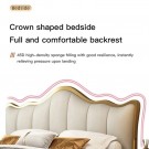 Luxury seng - King size - Synthetisk skinn - Lys beige thumbnail