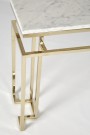 Lion konsollbord - Gull rustfritt stål & Hvit marmorplate - 140 cm thumbnail