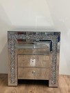 Celina sidebord/nattbord- Speil & Krsytaller - 3 skuffer thumbnail