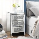 Celina sidebord/nattbord- Speil & Krsytaller - 3 skuffer thumbnail