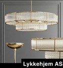 New York lysekroner - Rustfritt stål & Ekte k9 krystaller Ø 80 cm- Gull thumbnail
