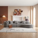 BAX SOFA - Beige boucléstoff & Gull ben  thumbnail