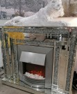 Santorini elektronisk peis i speilglass m flammeeffekt W750-1500- M fjernkontroll thumbnail