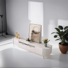 El Salvador tv bord - 200 cm - Ivory treverk & Sølv rustfritt stål  thumbnail