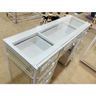 Clarita sminkebord - 13 skuffer - Hvit - L 140 cm thumbnail
