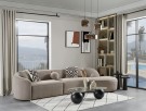 BAX SOFA - Beige boucléstoff & Gull ben  thumbnail