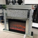 Hollywood elektrisk peis i speilglass m flammeeffekt W750-1500- M fjernkontroll thumbnail