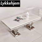 Ellington sofabord - L 130 - Hvit marmor plate & sølv understell thumbnail