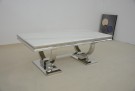 Ellington sofabord - L 130 - Hvit stein plate & sølv understell thumbnail