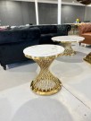 Milano sidebord - Ø 50 cm -stein plate&Gull rustfritt stål understell thumbnail