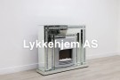 Santorini elektronisk peis i speilglass m flammeeffekt W750-1500- M fjernkontroll thumbnail