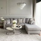 Oslo sofabord -2 stk Ø 80 og 60 cm - Ekte hvit marmor & Sølv understell thumbnail