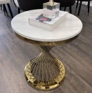 Milano sidebord - Ø 50 cm -stein plate&Gull rustfritt stål understell thumbnail